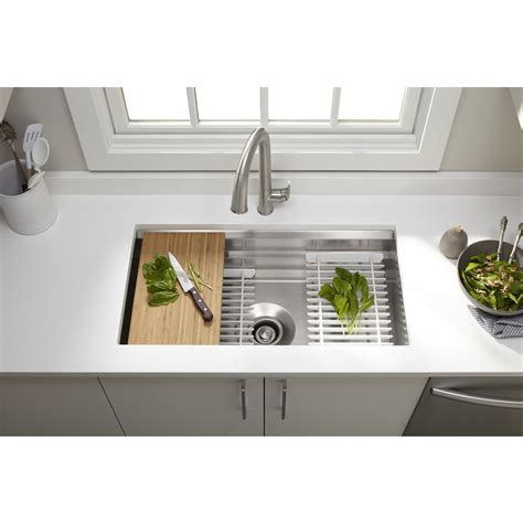 kohler 33 inch double kitchen sink stainless steel corner cabinet|kohler 33 sink undermount.